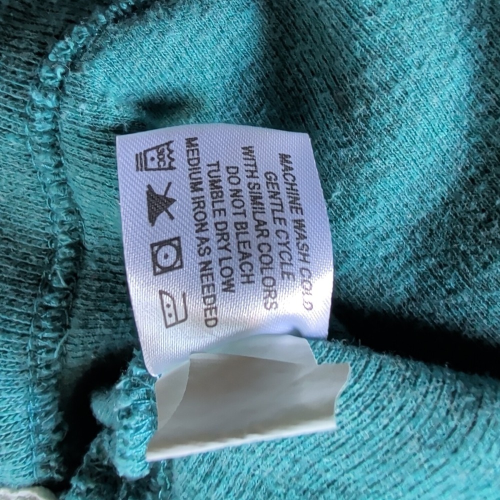 Vintage 90s Orvis Made in USA 100% Cotton Quarter-Zip Sweater Light Blue Cottage - Picture 10 of 10